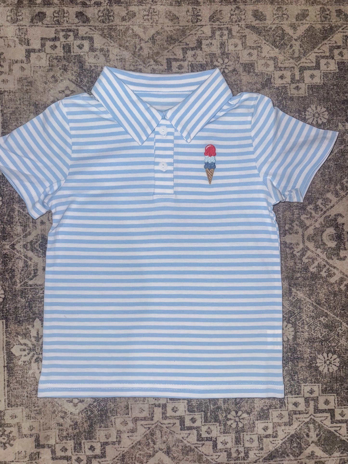 Red, White & Scoop Polo