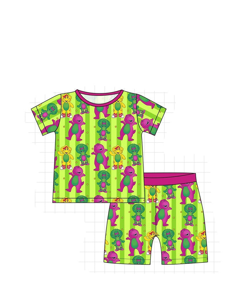 PO65 PURPLE DINOSAUR BAMBOO COLLECTION