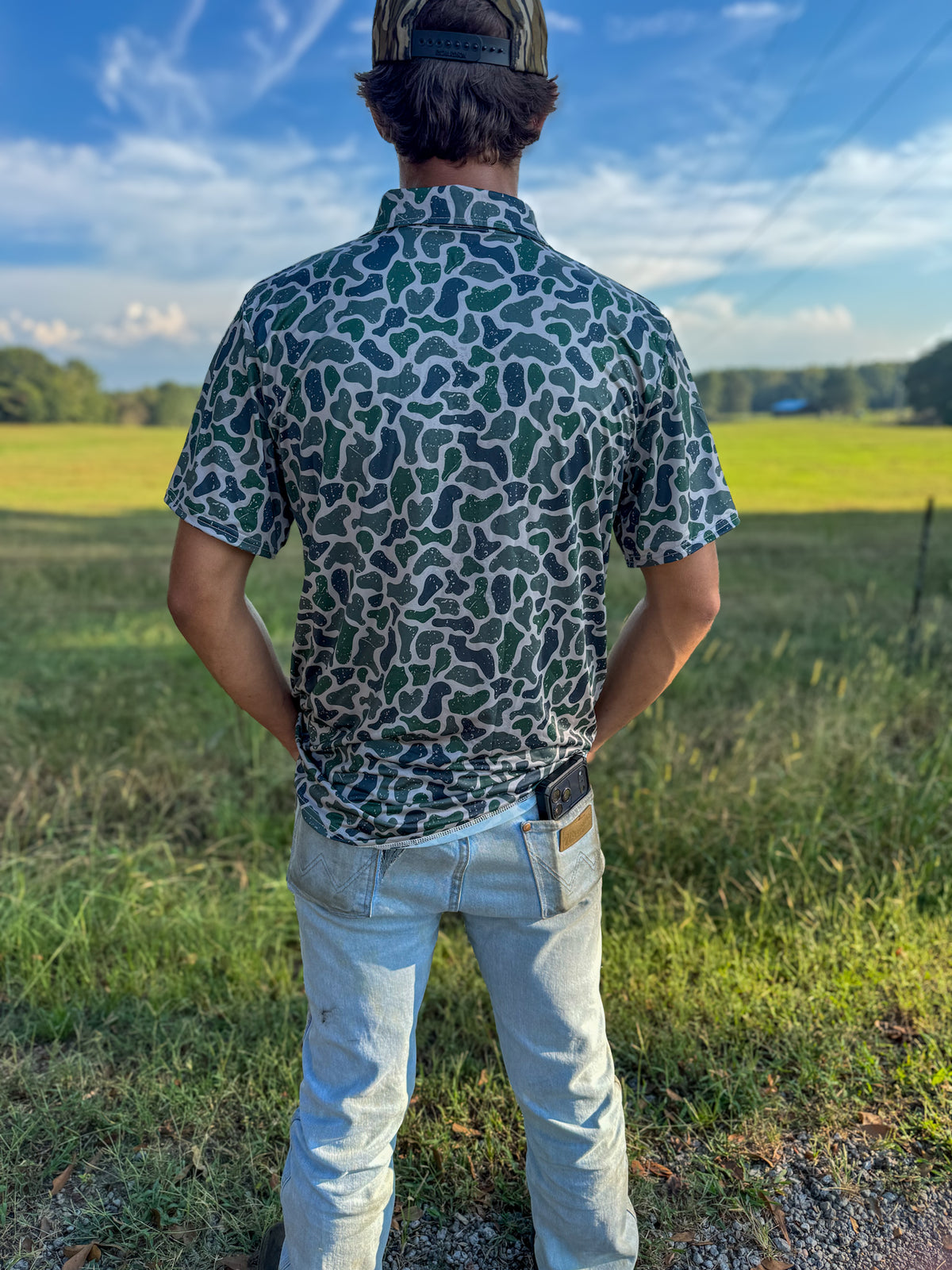 Weathered Marsh Camo Polo