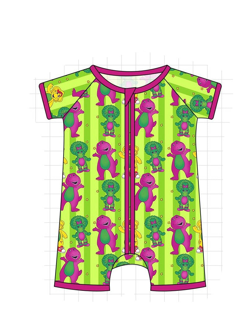 PO65 PURPLE DINOSAUR BAMBOO COLLECTION