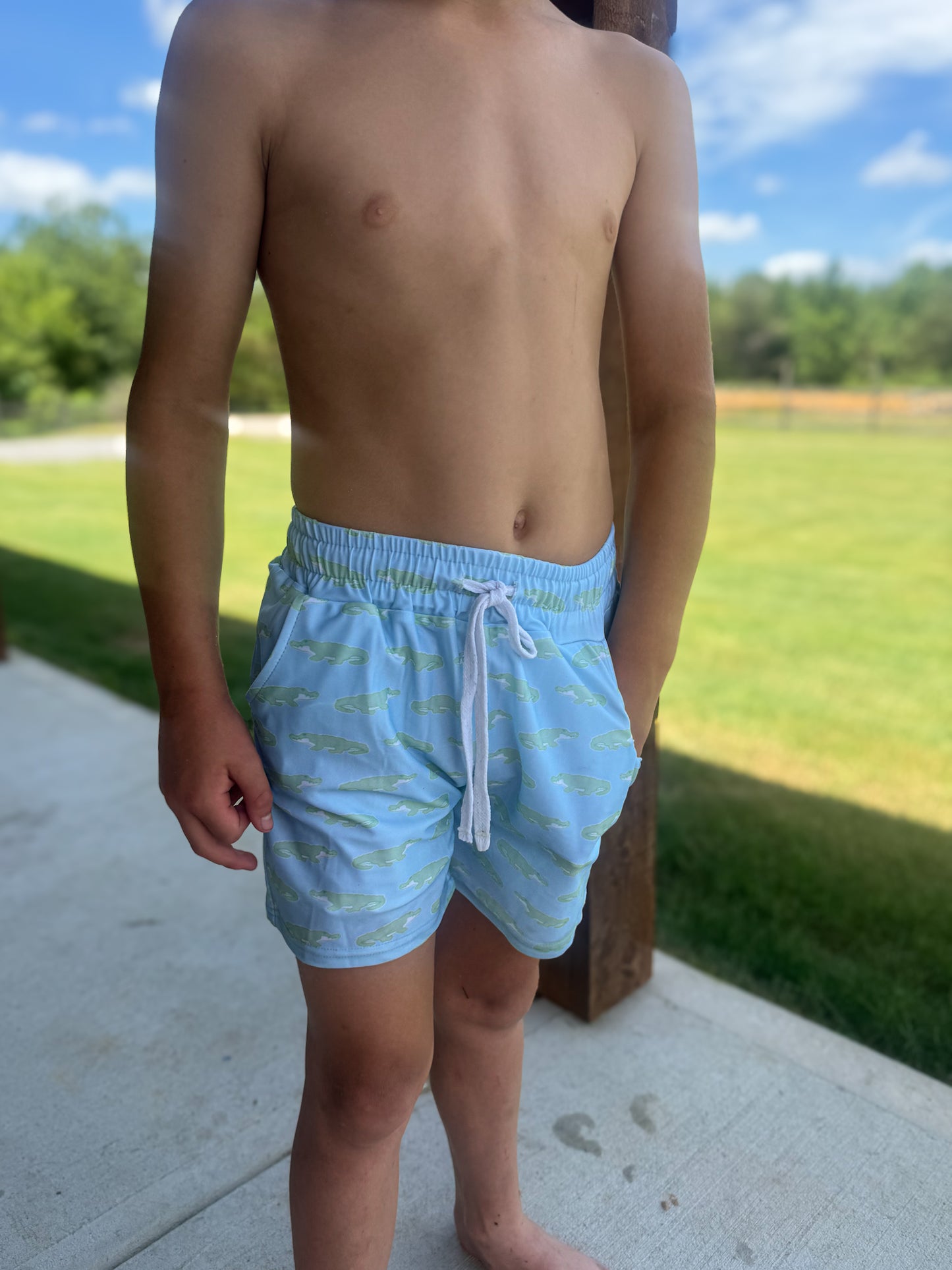 Alligator Swim Trunks