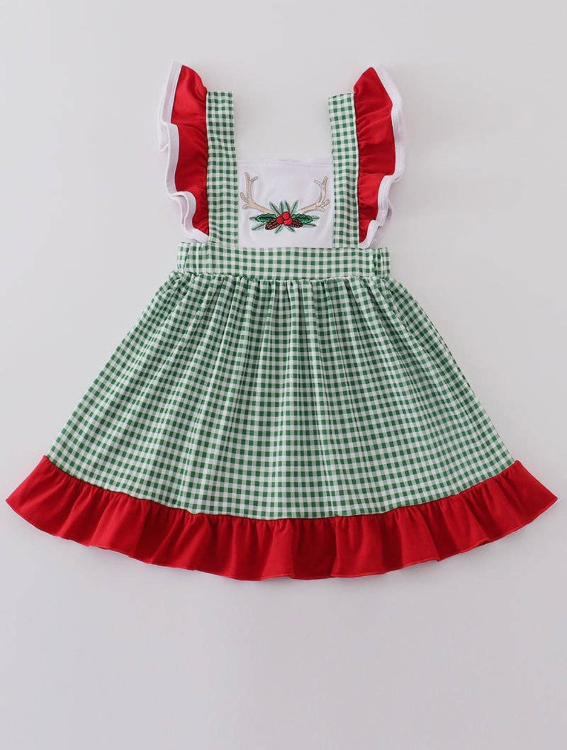 Christmas Deer Embroidery Dress