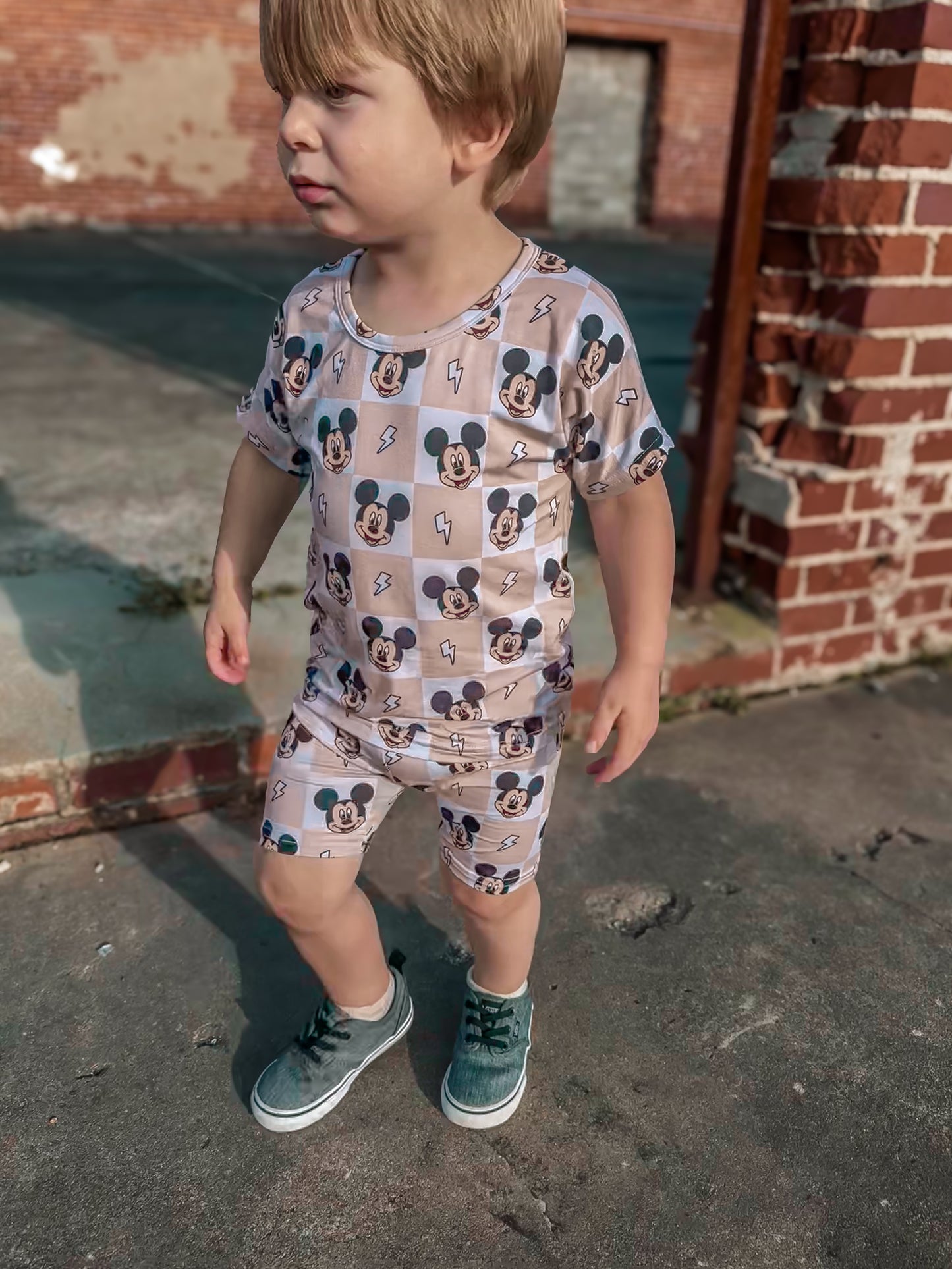 Mouse Checkered Bamboo Lounge Set