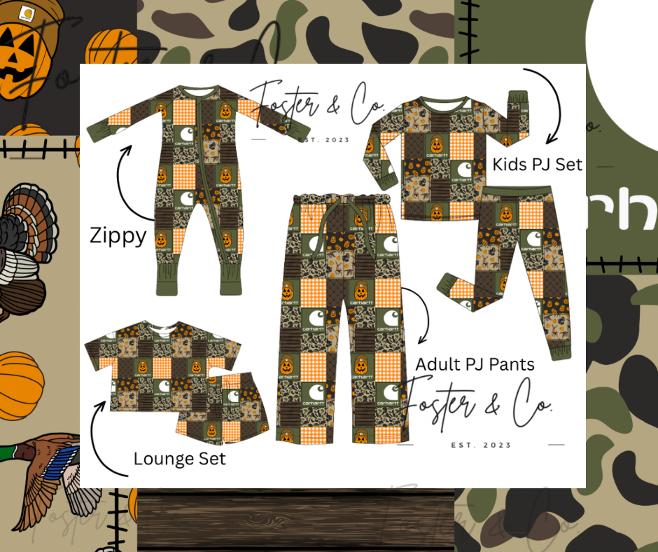 Halloween Bamboo Preorder- Boy Camo Patchwork Collection