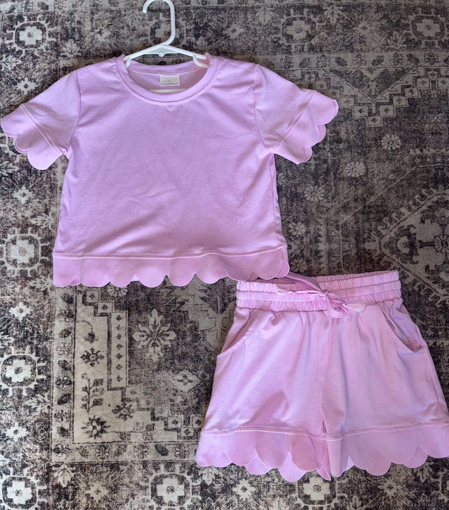 Light Purple Scalloped Set