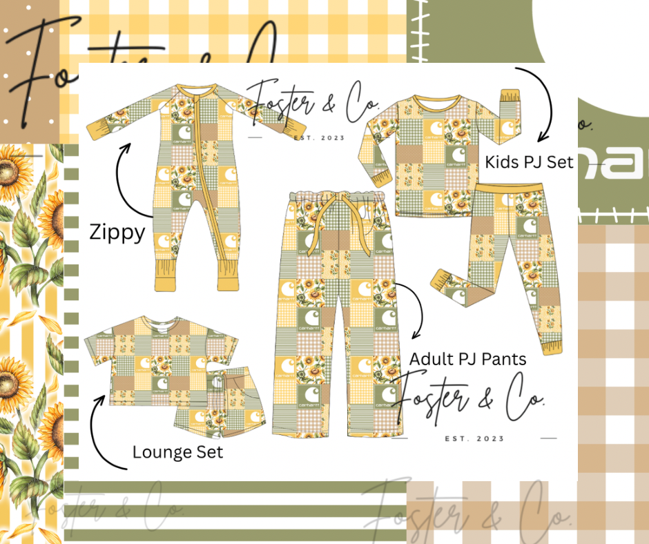 Fall/ Halloween Bamboo Preorder- Sunflower Collection