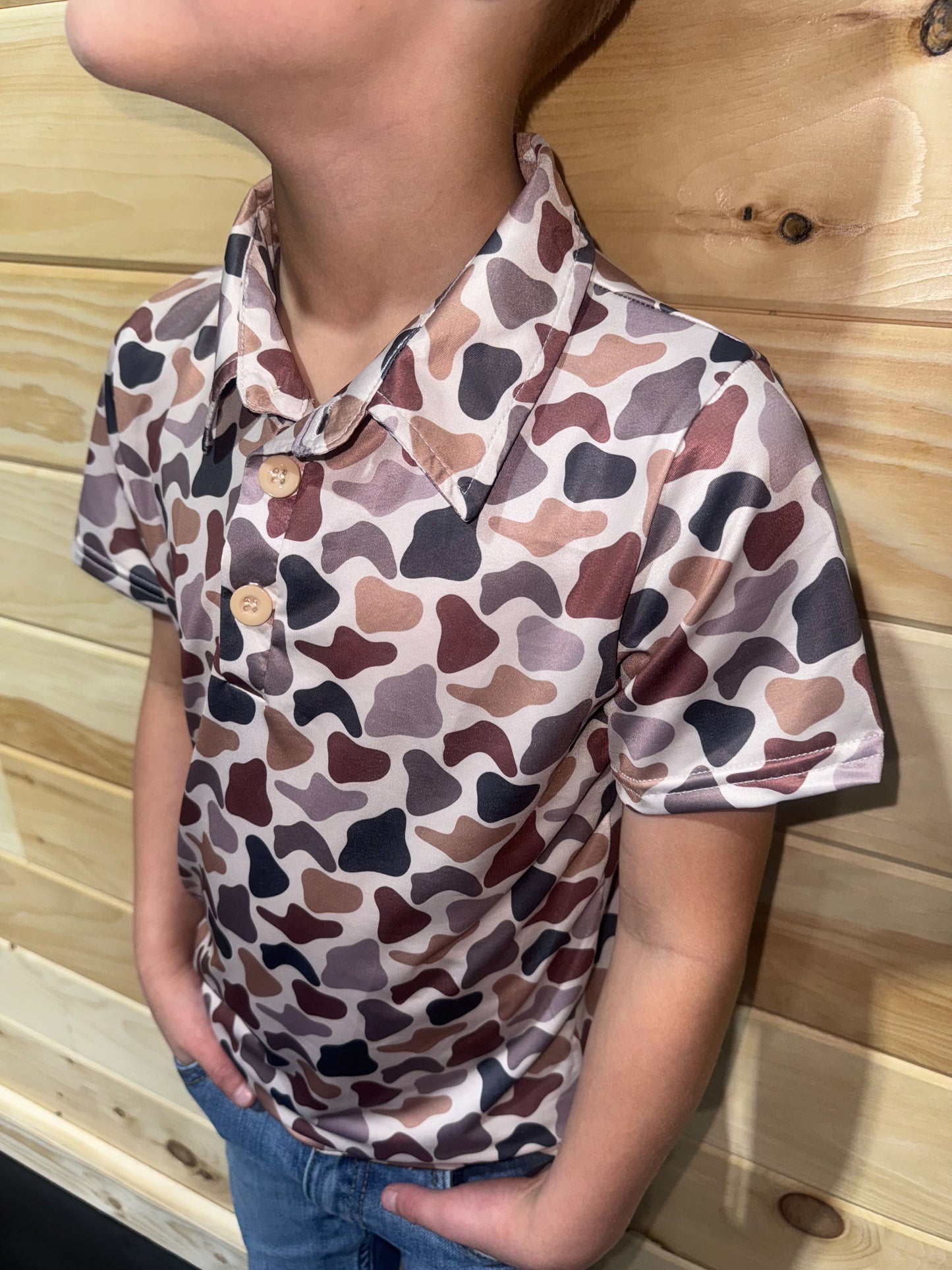 Vintage Duck Camo Performance Wear Polo