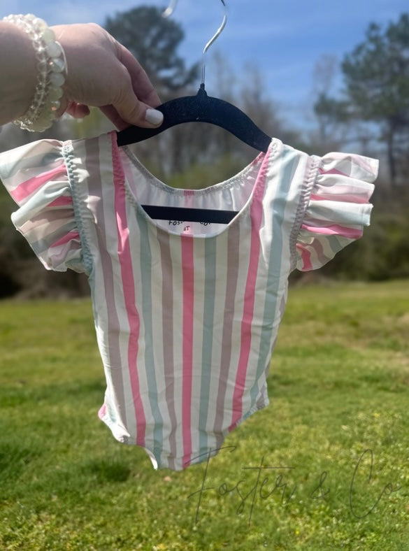 Summer Stripes One Piece Swimsuit