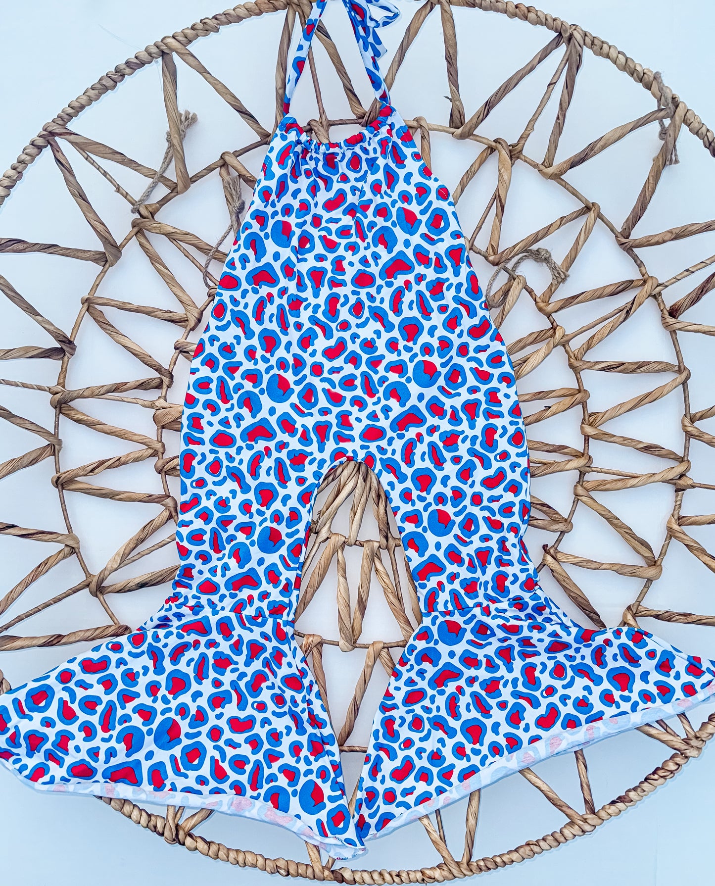 Patriotic Cheetah Frida Bell Romper