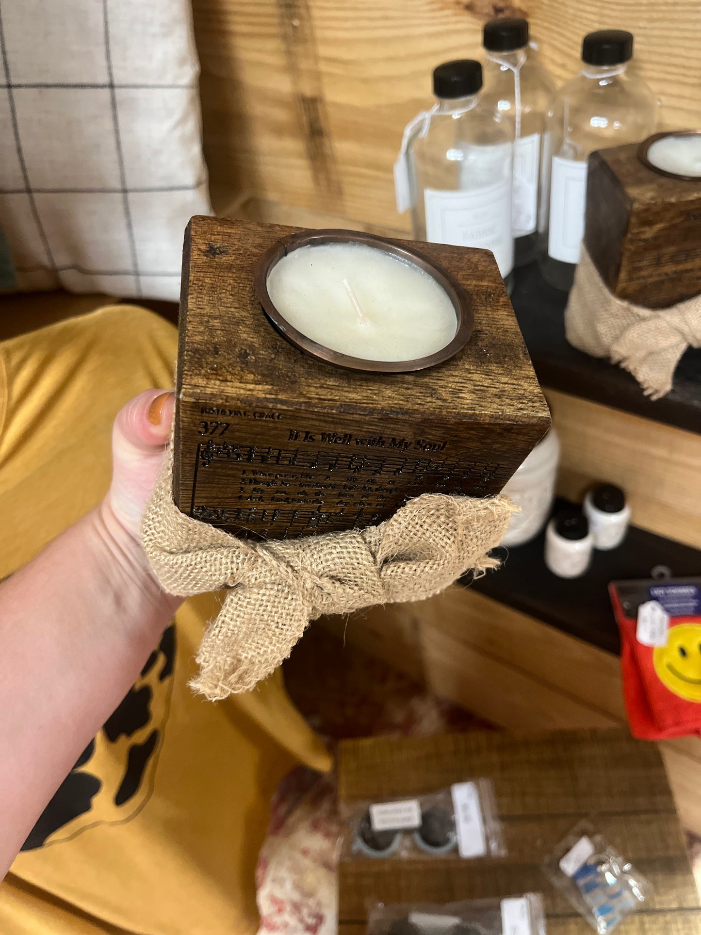 It is well with my Soul Wooden Candle