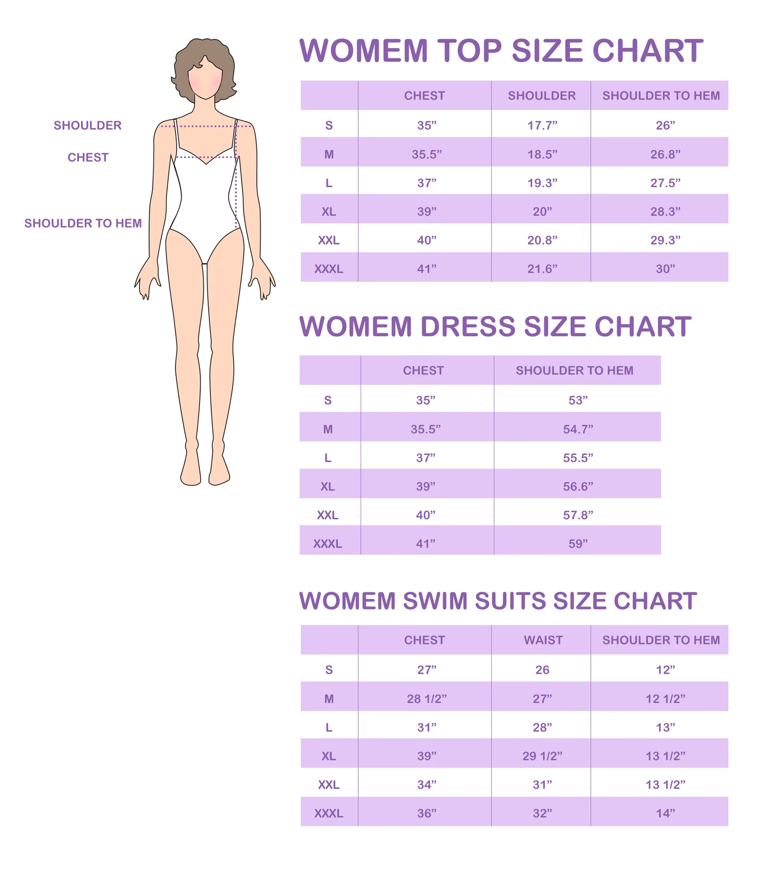 Size Charts