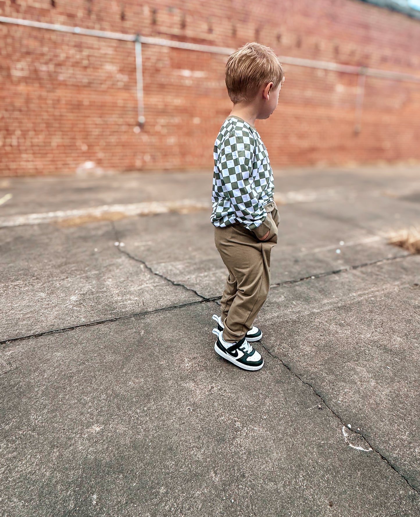 Checkered Jogger Set