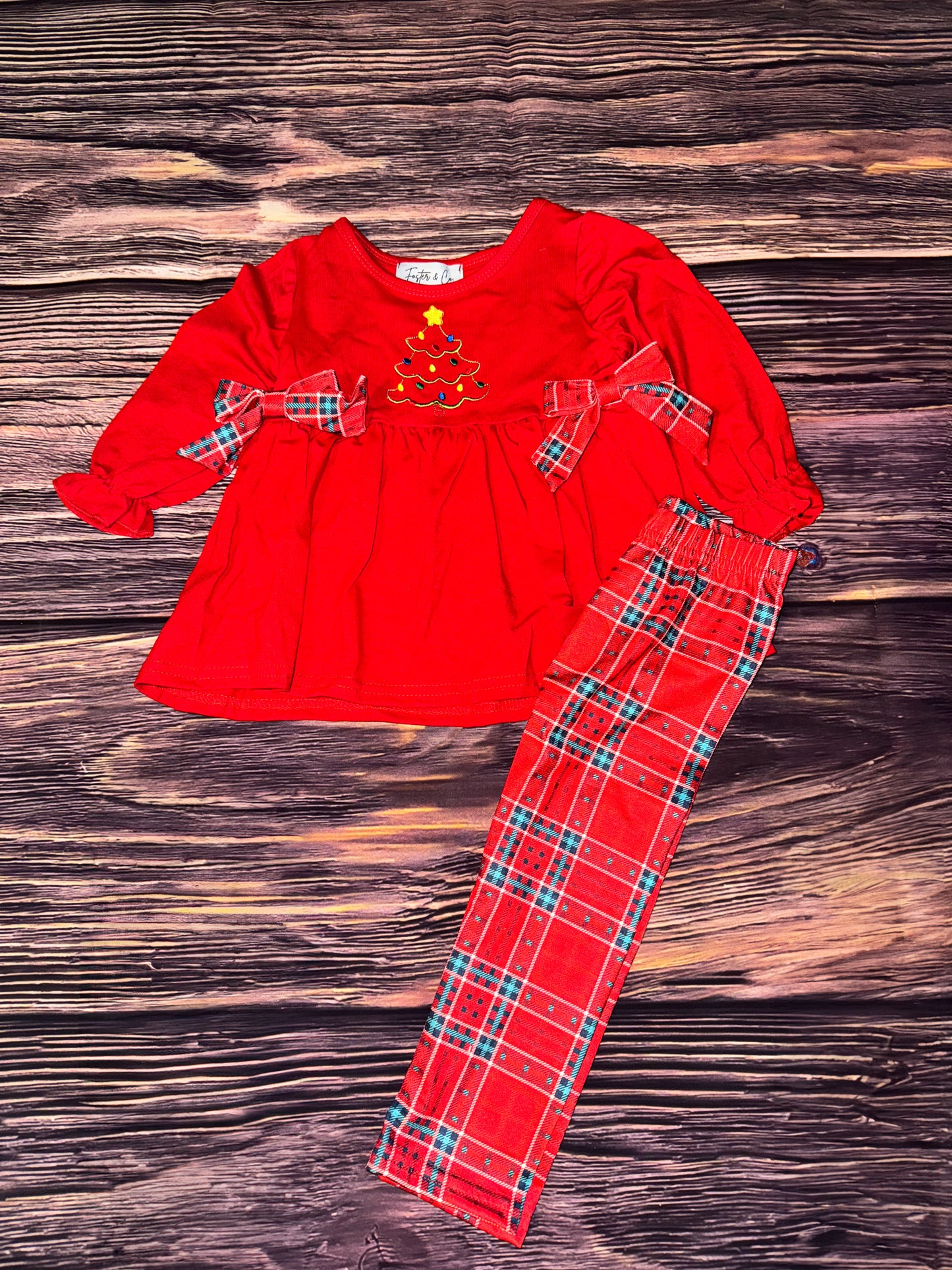 Christmas Tree Plaid Set