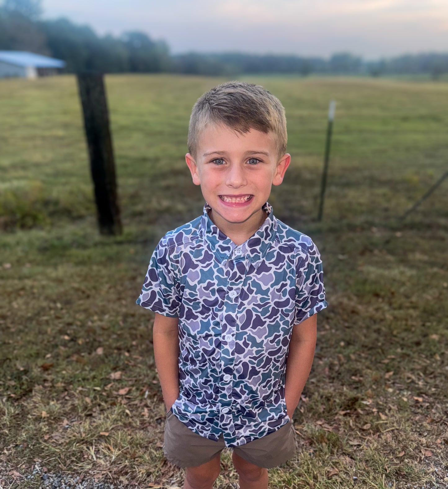 Marsh Camo Button Down