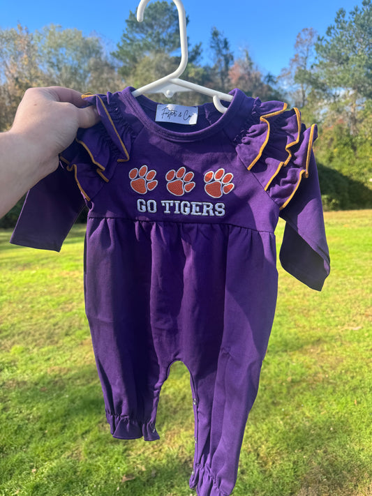 Girls Clemson Romper