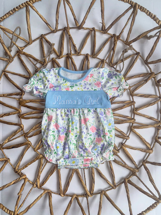 Floral Mama’s Girl Embroidery Bubble