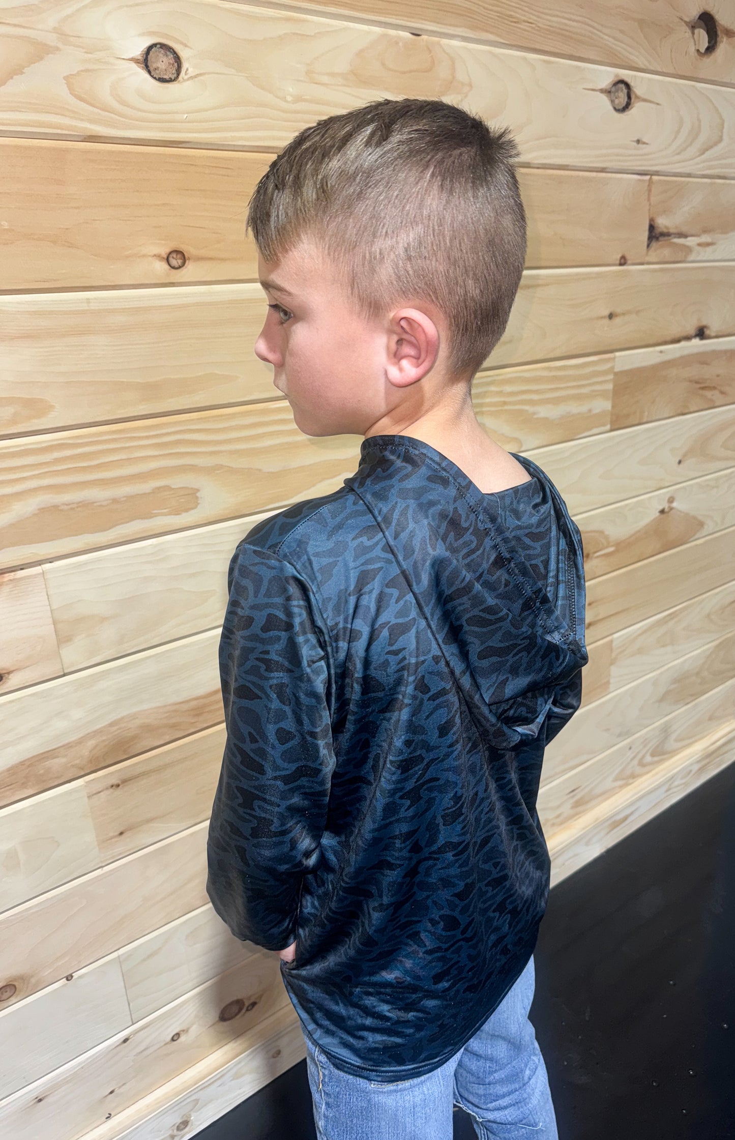 Navy Camo Performance Wear Hoodie