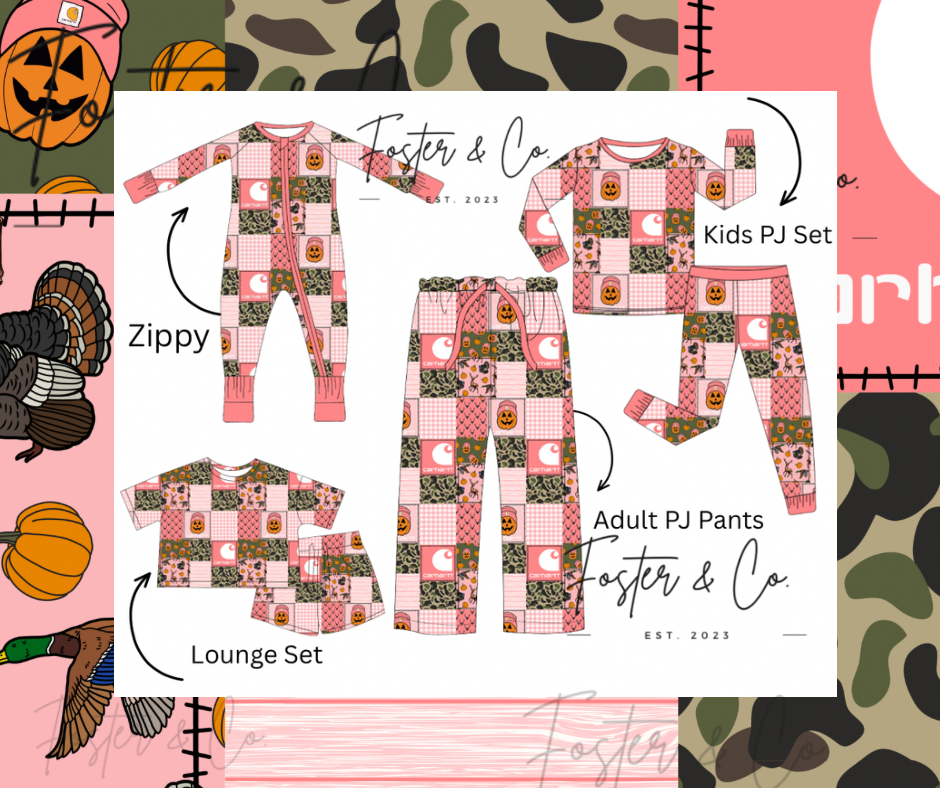 Halloween Bamboo Preorder-Girl Camo Patchwork Collection