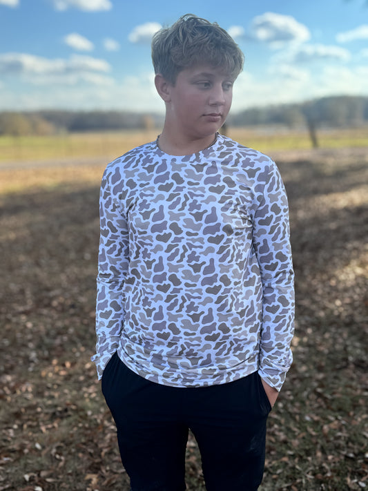 Neutral Camo Long Sleeve Performance Shirt