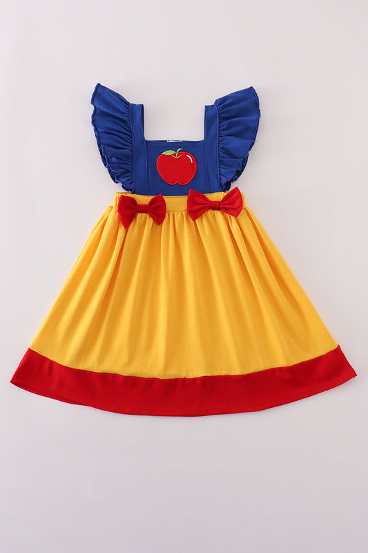 Girls’ Apple Appliqué Dress