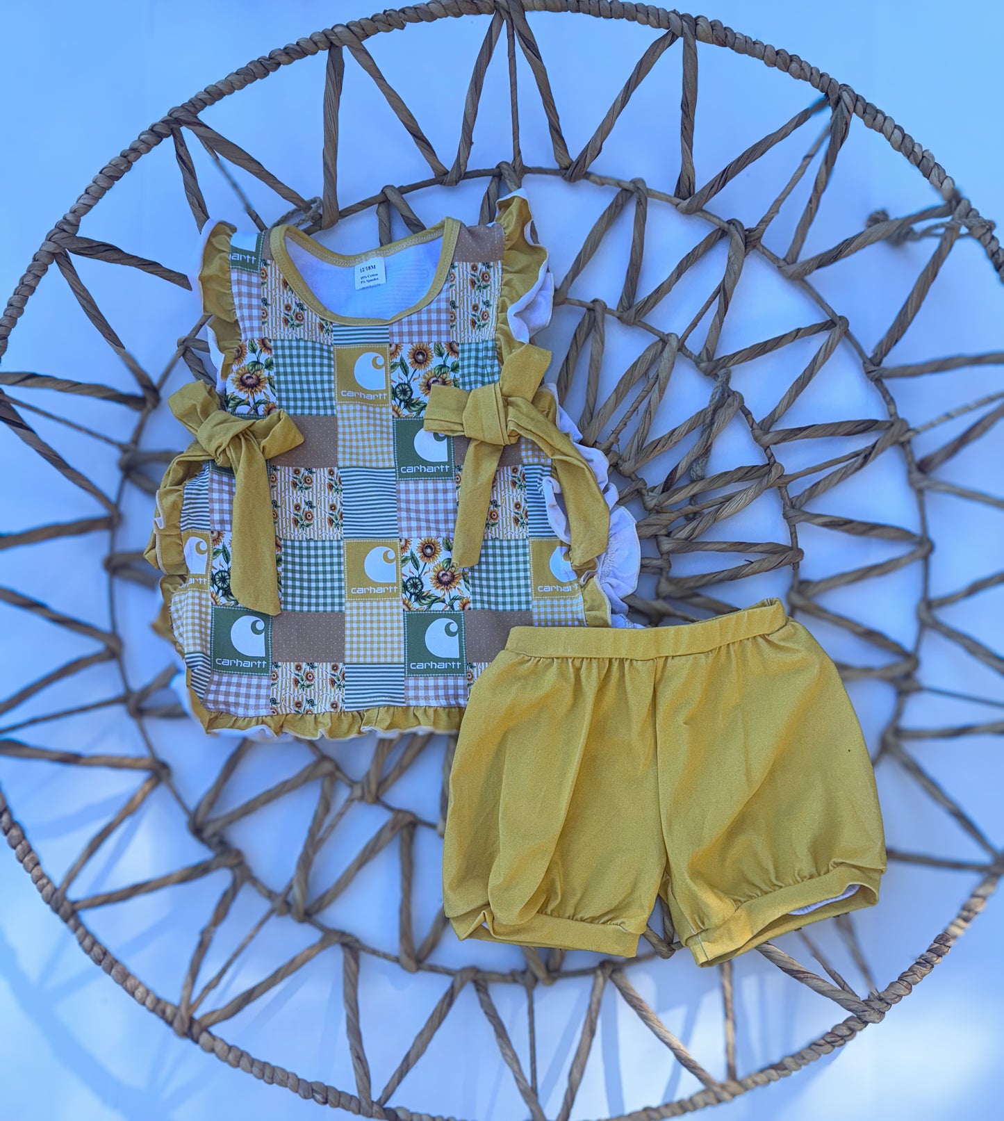 Sunflower Patchwork Apron Set