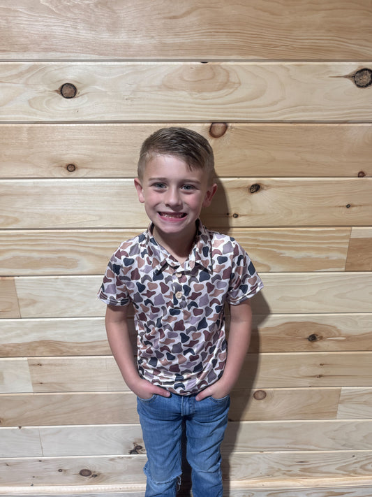 Vintage Duck Camo Performance Wear Polo