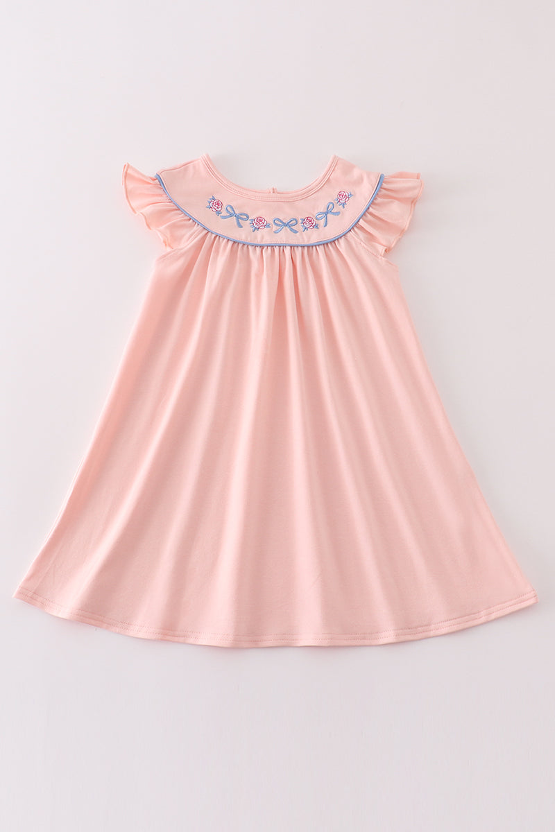 Girls Embroidery Rose Dress