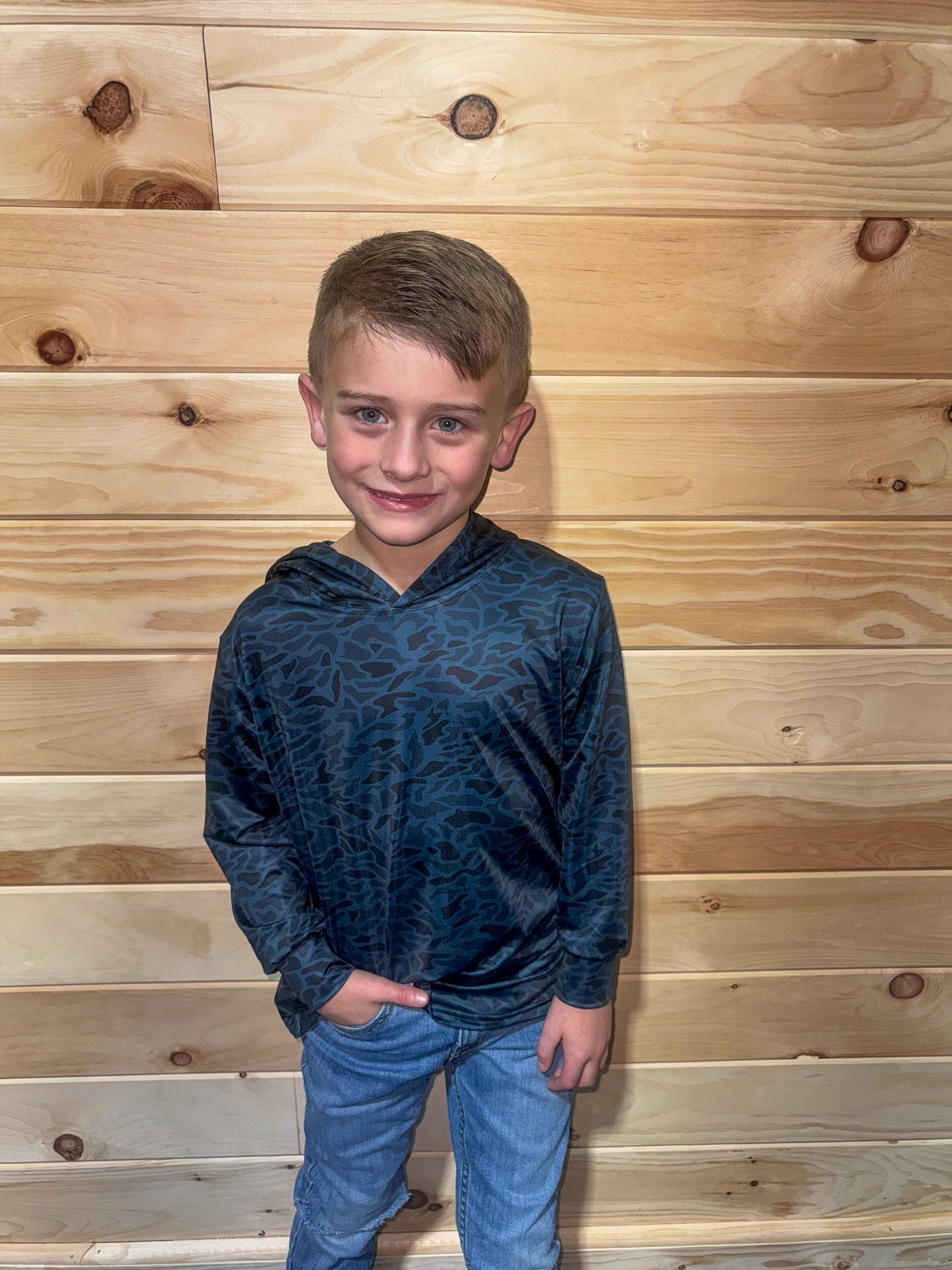 Navy Camo Performance Wear Hoodie