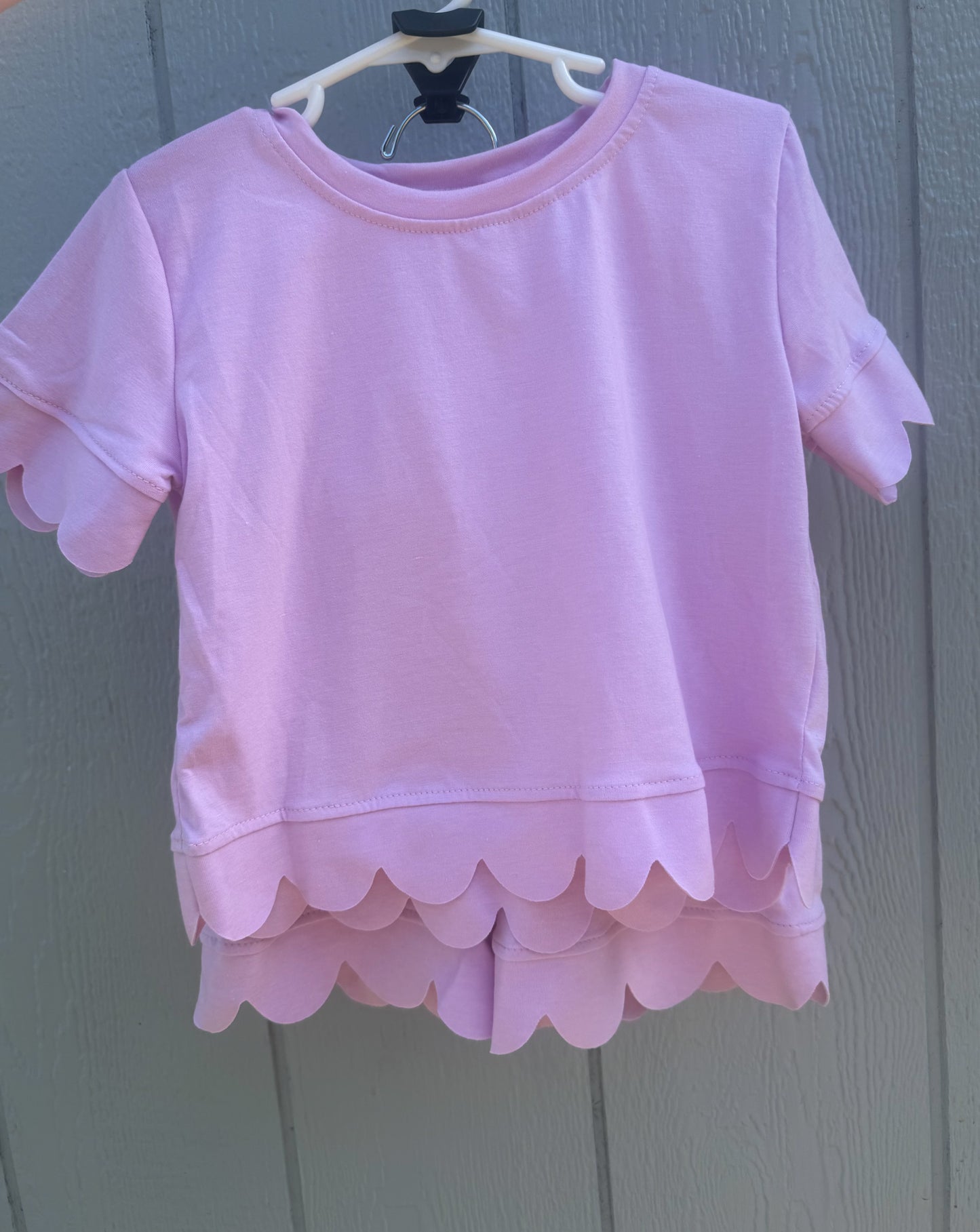 Light Purple Scalloped Set