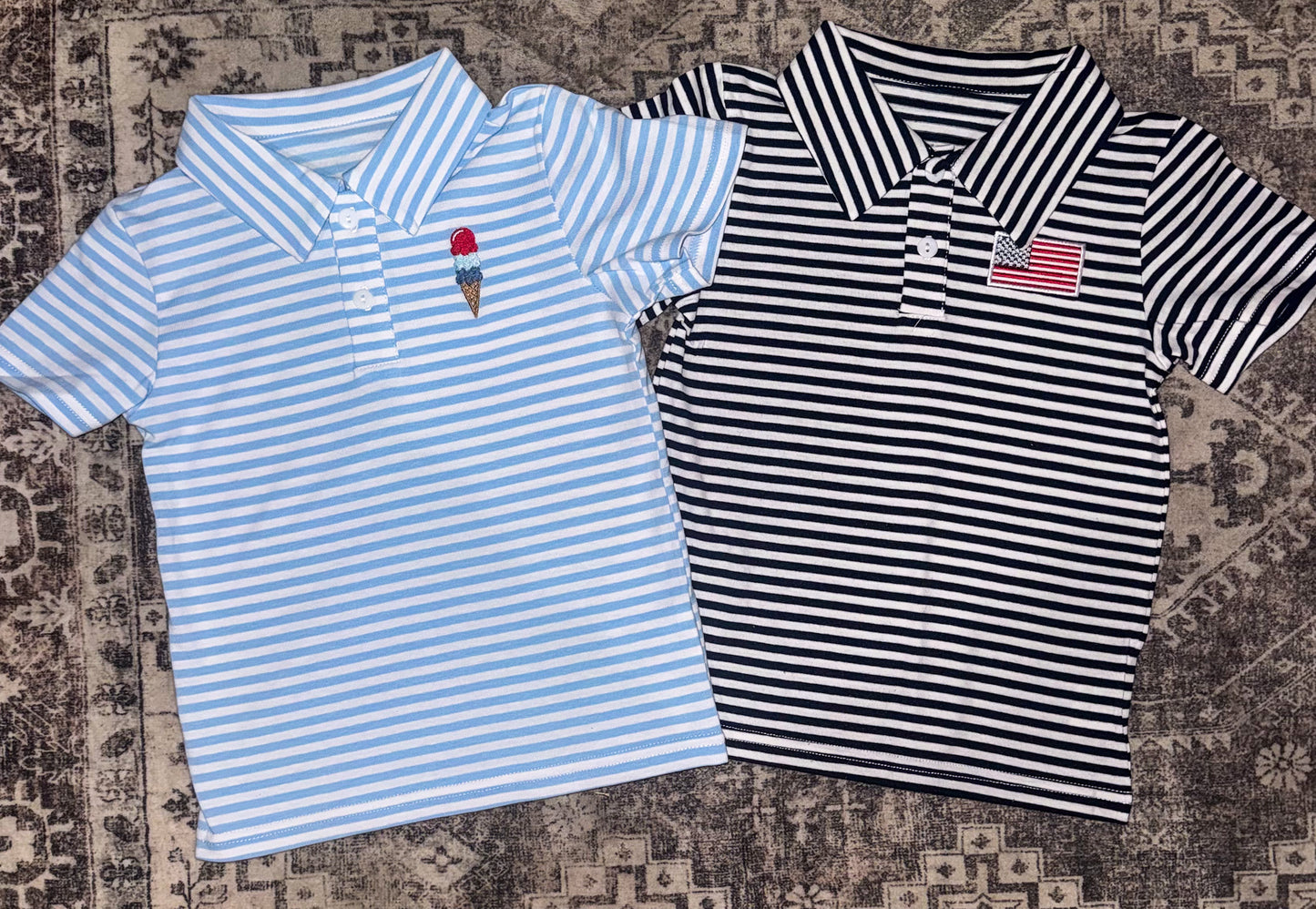 Red, White & Scoop Polo