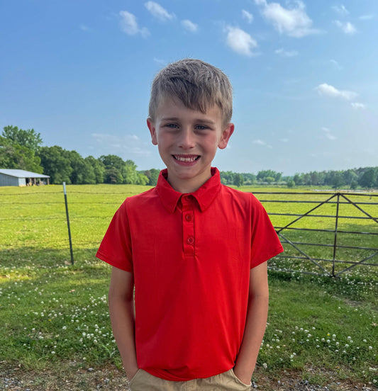 Red Performance Polo