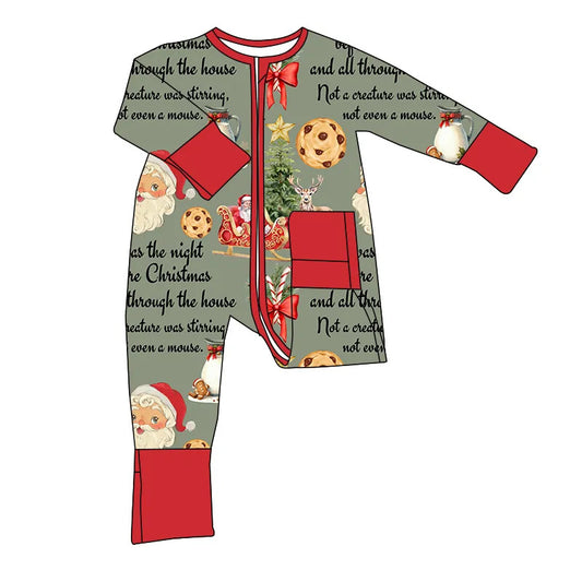 Winter Bamboo Pajamas Preorder- Twas the Night Before Christmas Zip Up Pajamas