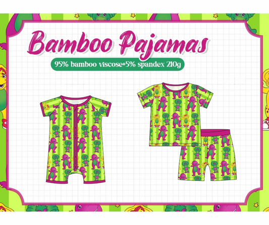 PO65 PURPLE DINOSAUR BAMBOO COLLECTION