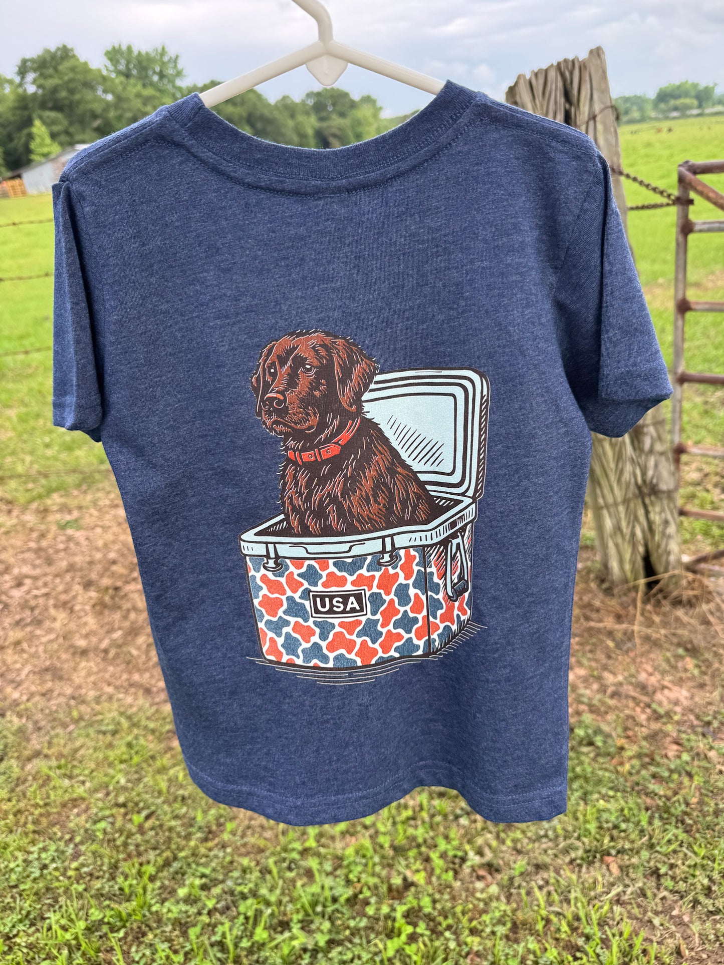 Patriotic Cooler Pup | Graphic T-Shirt