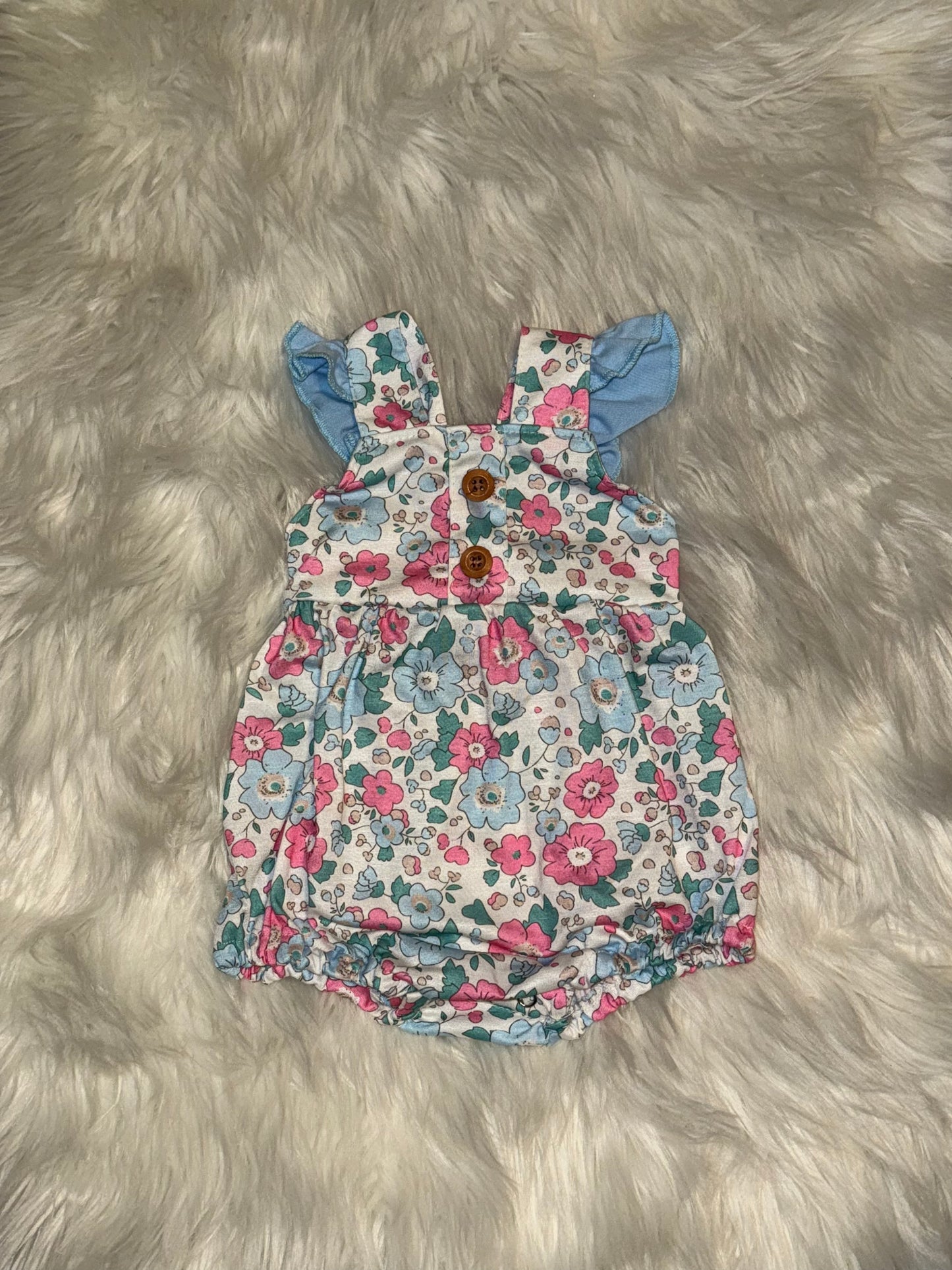 Blue Floral Bubble