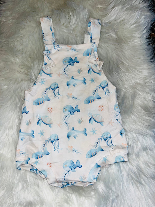 Marine Life Knotted Overalls