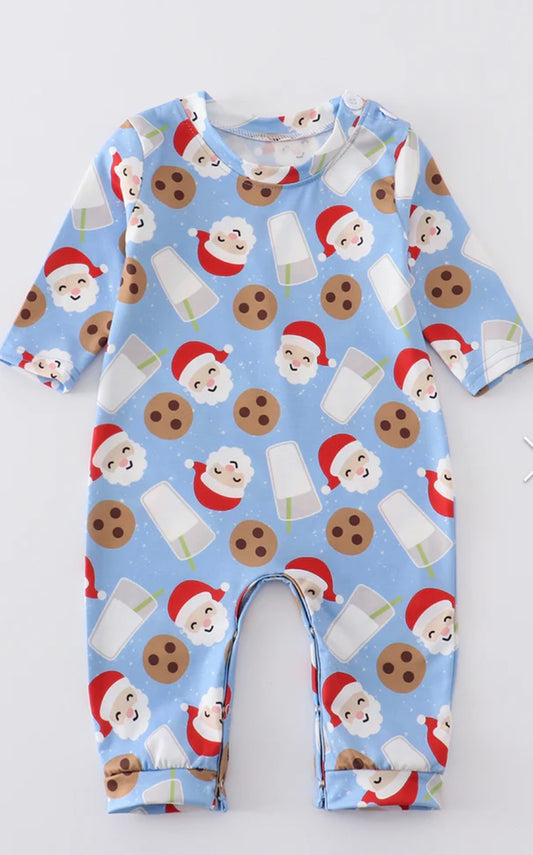 Boys Milk & Cookies Romper