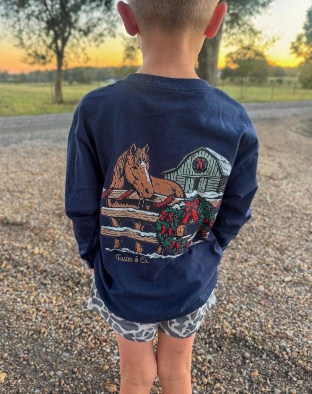 Christmas Horse | Long Sleeve Graphic T-Shirt