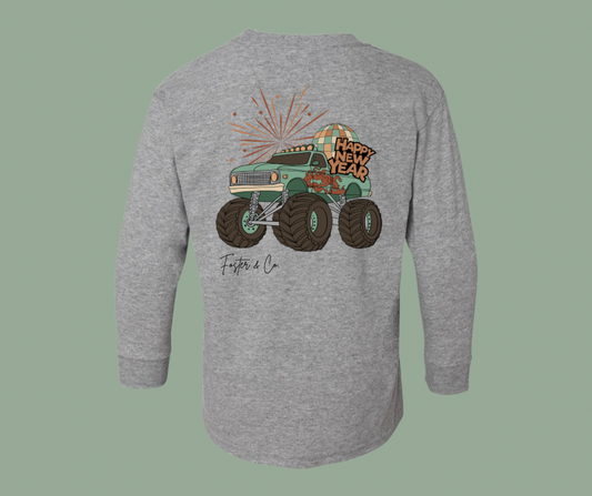 Monster Truck New Year | Long Sleeve Graphic T-Shirt