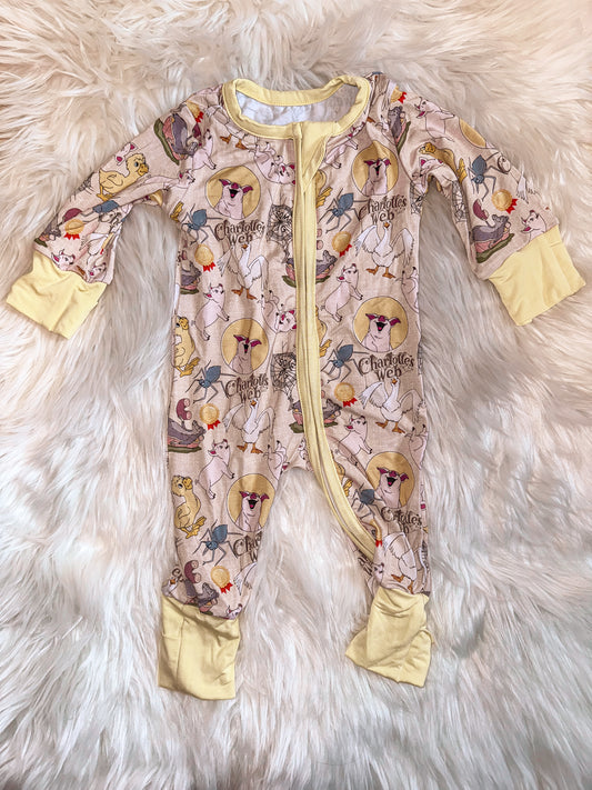 Charlotte‘s Web Bamboo Zip Up pajamas