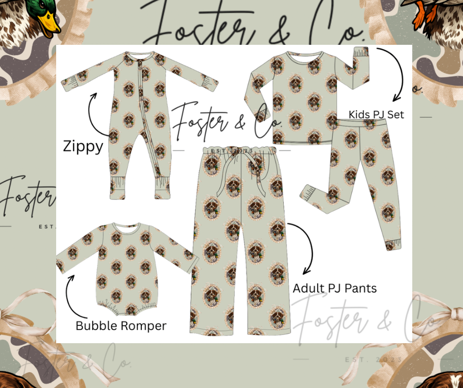 DUCKS & CAMO PREORDER-COQUETTE HUNTING DOG FRAME COLLECTION