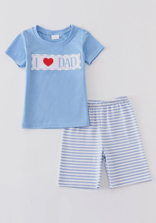 I love Dad short set