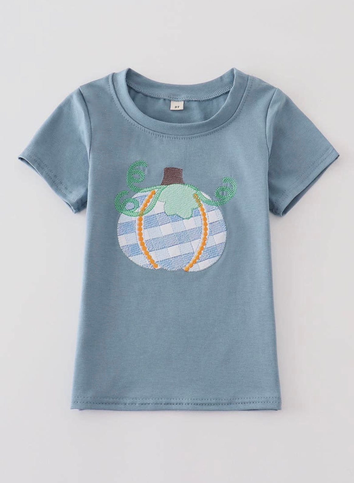 Boys Blue Pumpkin Shirt