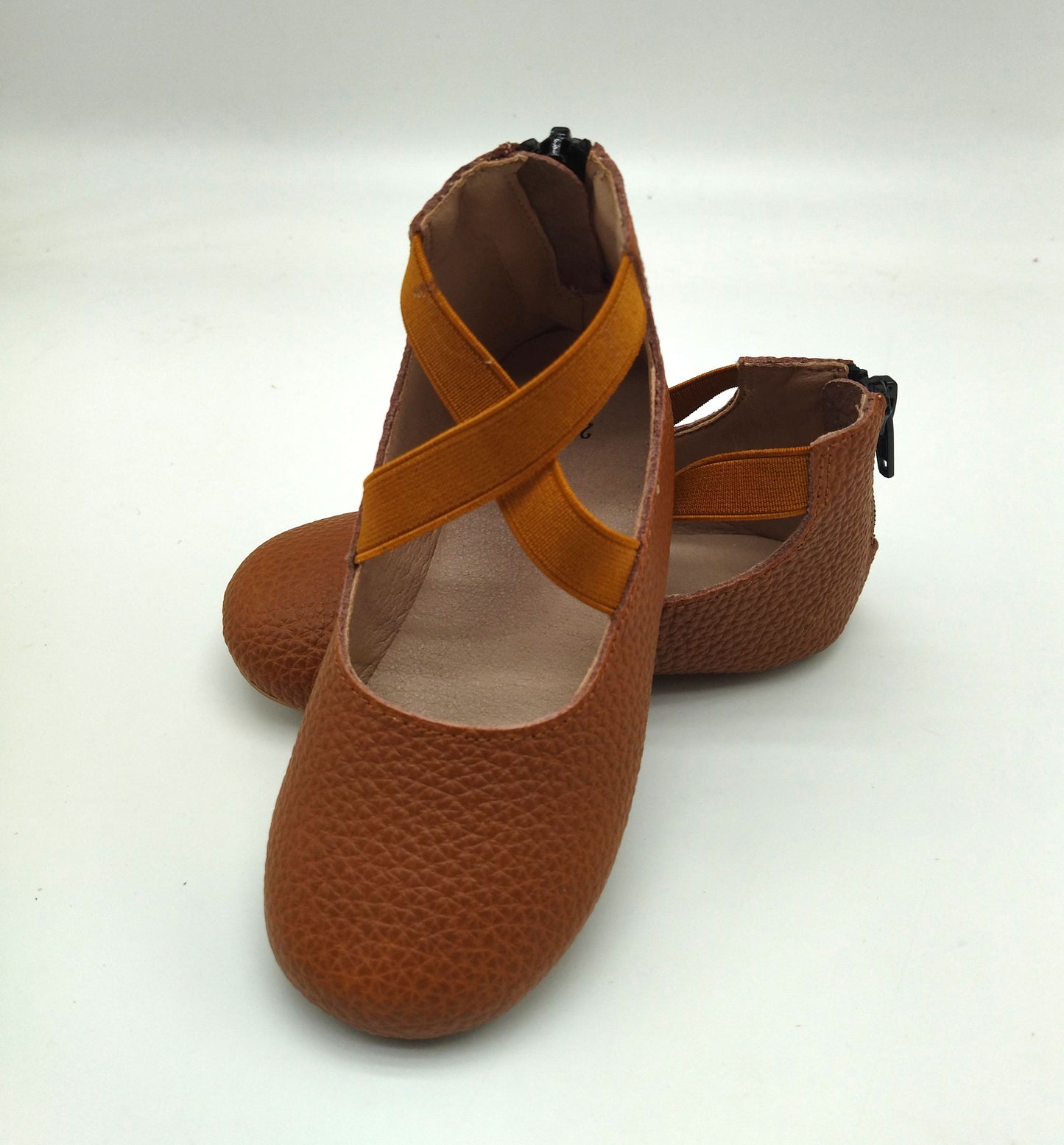 Weathered Brown Ballet Flats